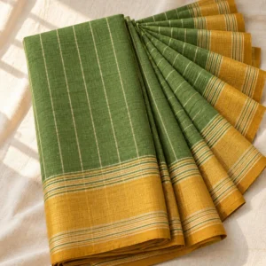 Leaf Green Tangail Cotton