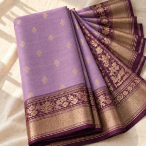 Lavender Half-silk, Plum Border