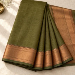 Olive Half-silk, Copper Border